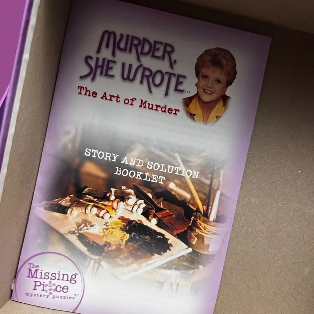 2005 Murder She Wrote: The Art of Murder Mystery Puzzle 750PC Complete W/Booklet